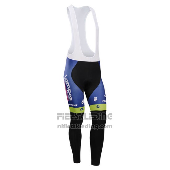 2014 Fietskleding Lampre Merida Roze en Blauw Lange Mouwen en Koersbroek